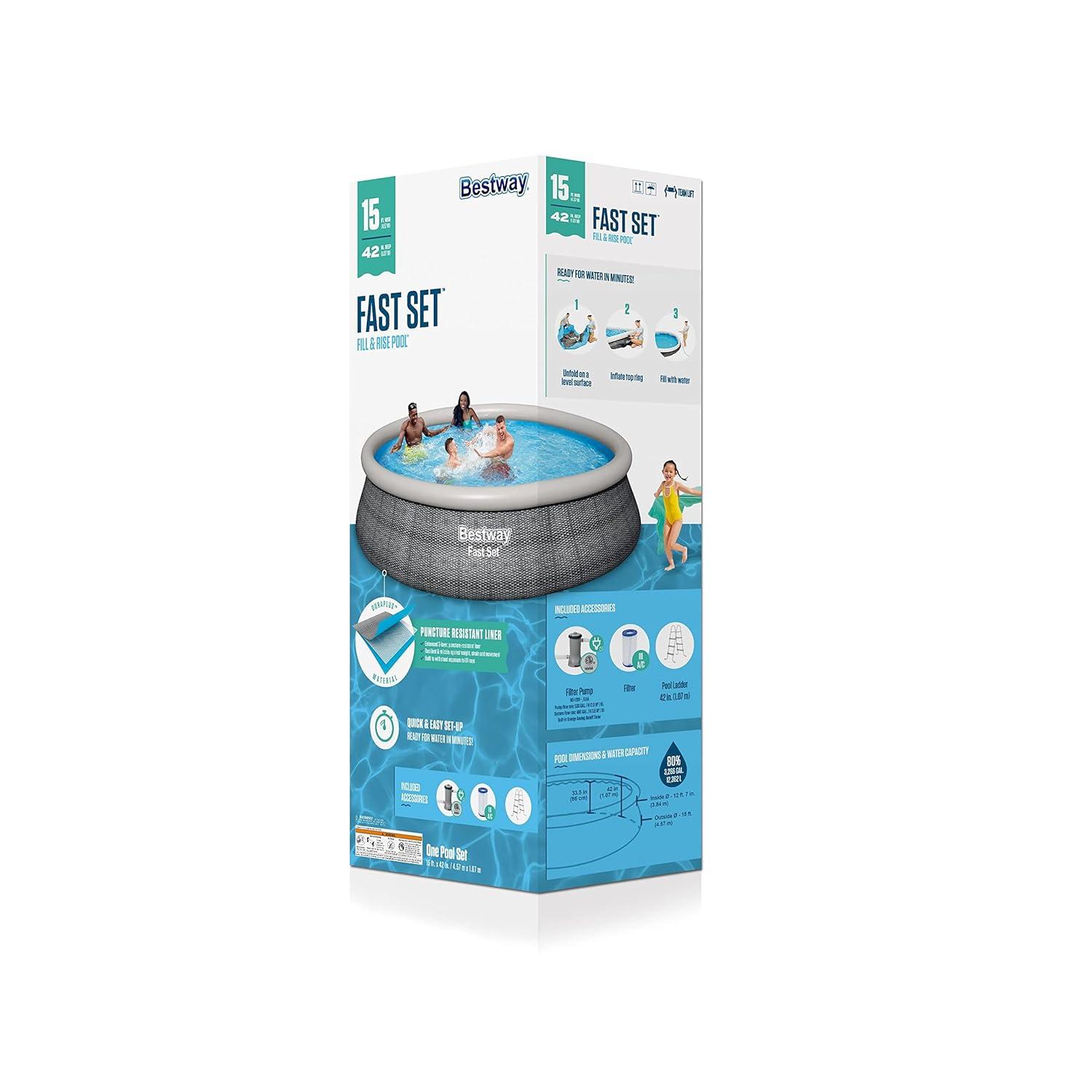 Bestway Plastic Round Inflatable Pool H x W x L