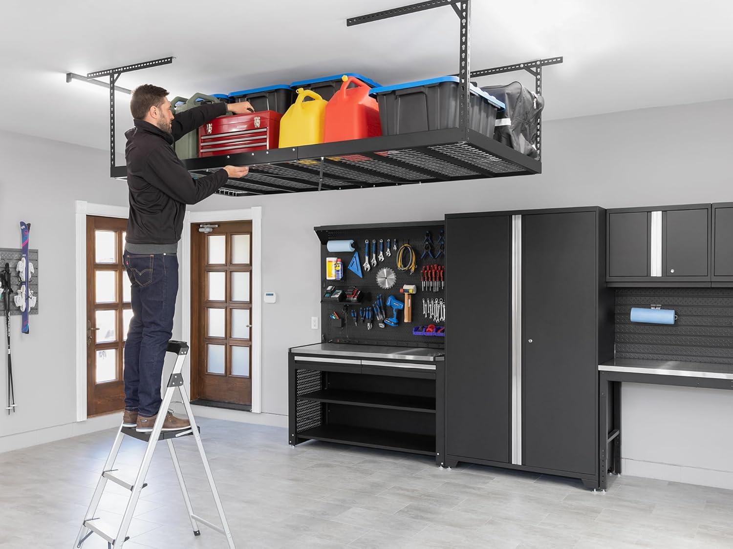 NewAge Products VersaRac Pro 4 ft. x 8 ft. Adjustable Overhead Storage Rack