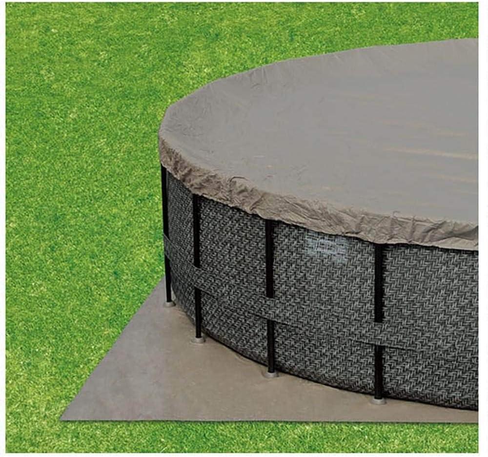 Funsicle 24 Feet by 52 Inches Oasis Designer Round Frame Above Ground Swimming Pool with SkimmerPlus Filter Pump and Cover, Dark Herringbone Pattern