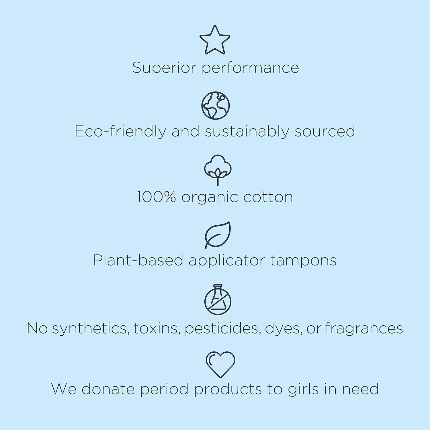 Organic Cotton Ultra Thin Panty Liners, Fragrance-Free, 24 Count