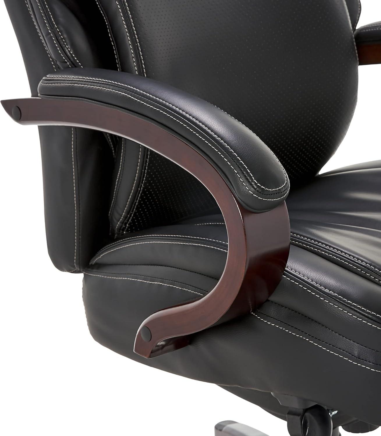 Ergonomic High-Back Black Leather Executive Swivel Chair with AIR Lumbar Support