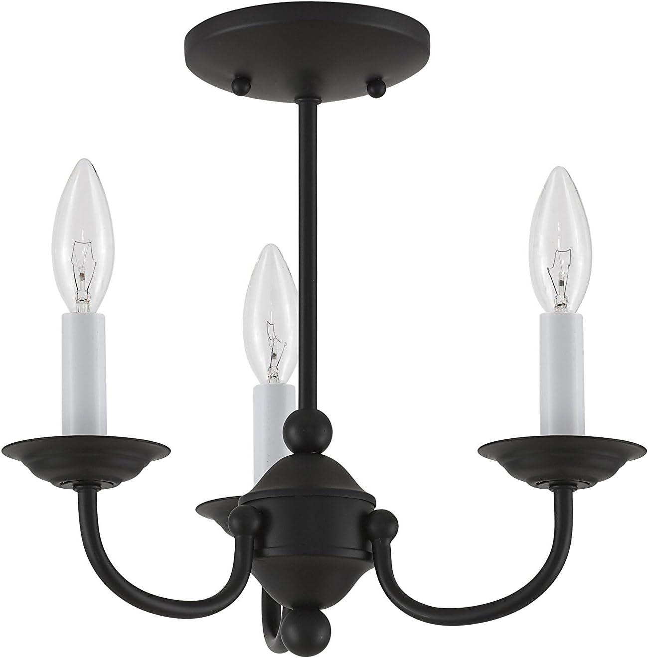 Livex Lighting Home Basics 3 - Light Chandelier in  Black