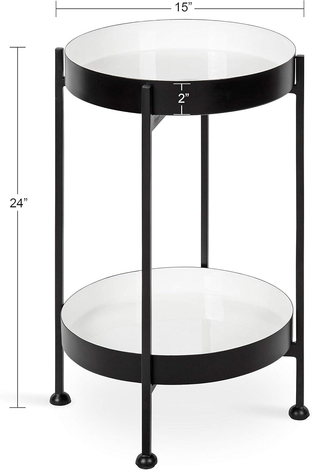 Kate and Laurel Nira Two-Tiered Metal Side Table