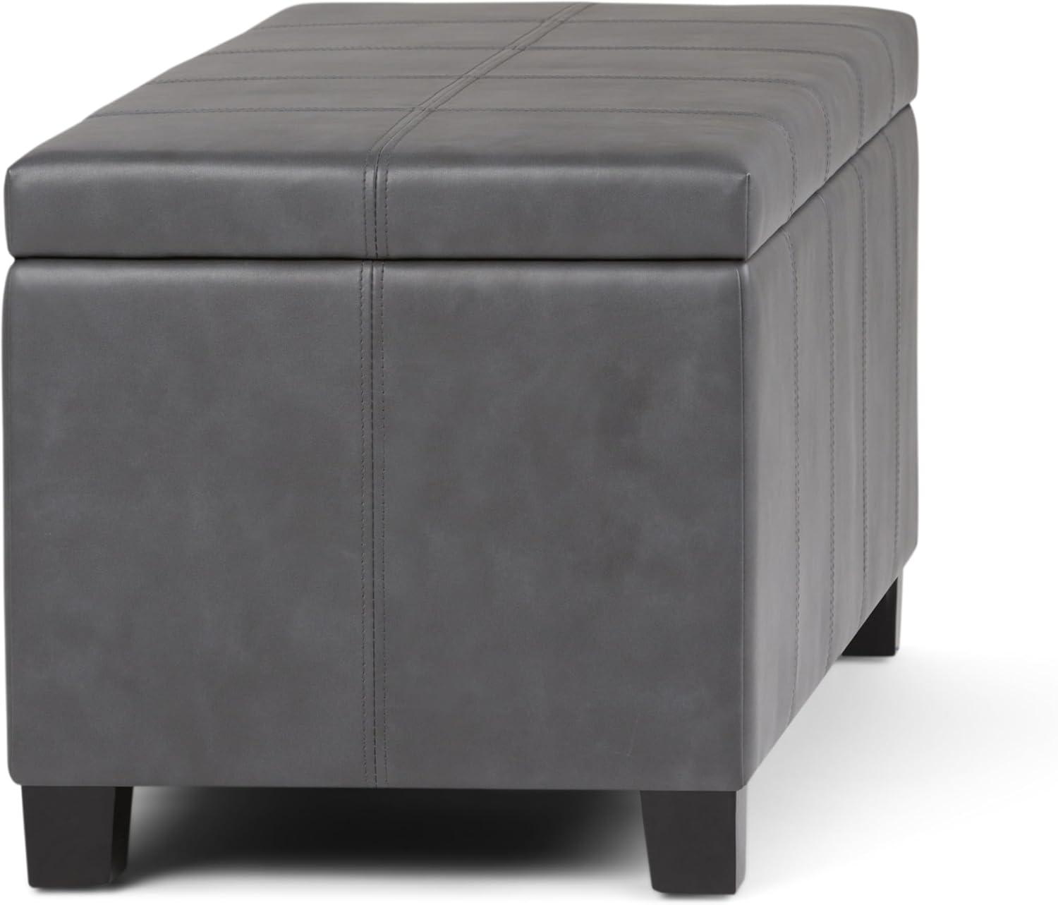 Dover Faux Leather Ottoman