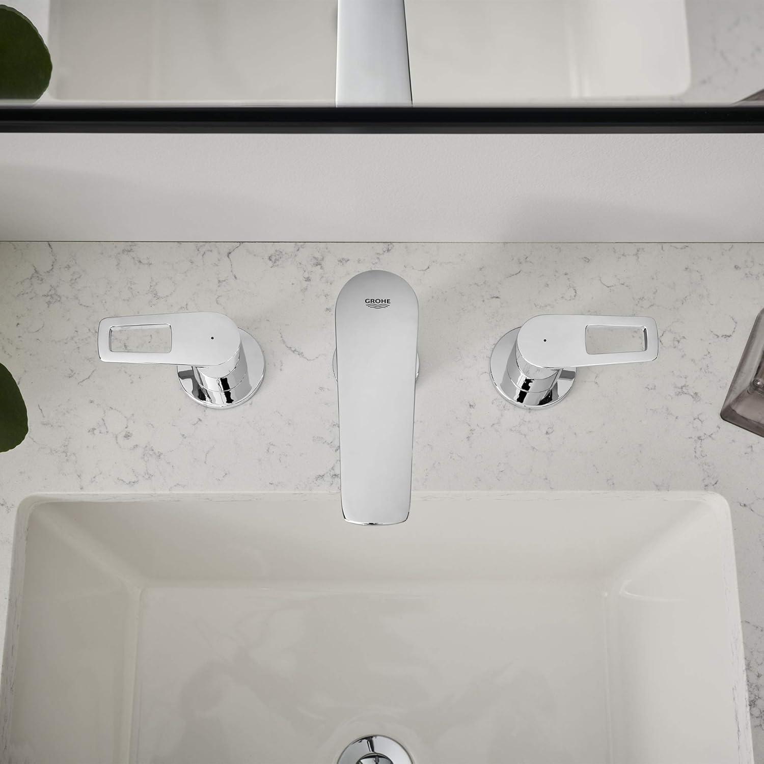 BauLoop Widespread Bathroom Faucet with Drain Assembly