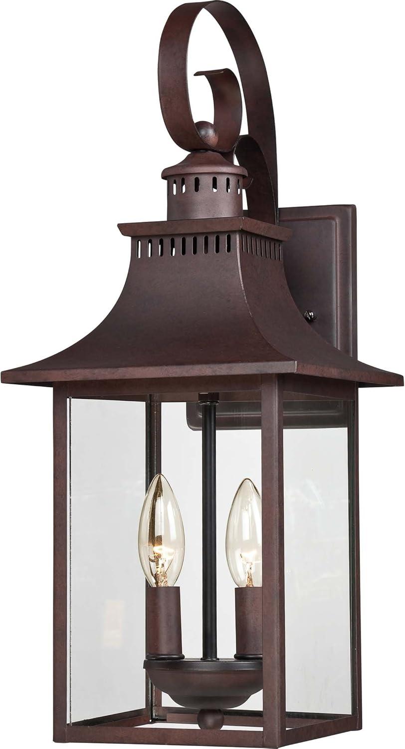 Chancellor Copper Bronze 19" Outdoor Wall Lantern with Clear Glass