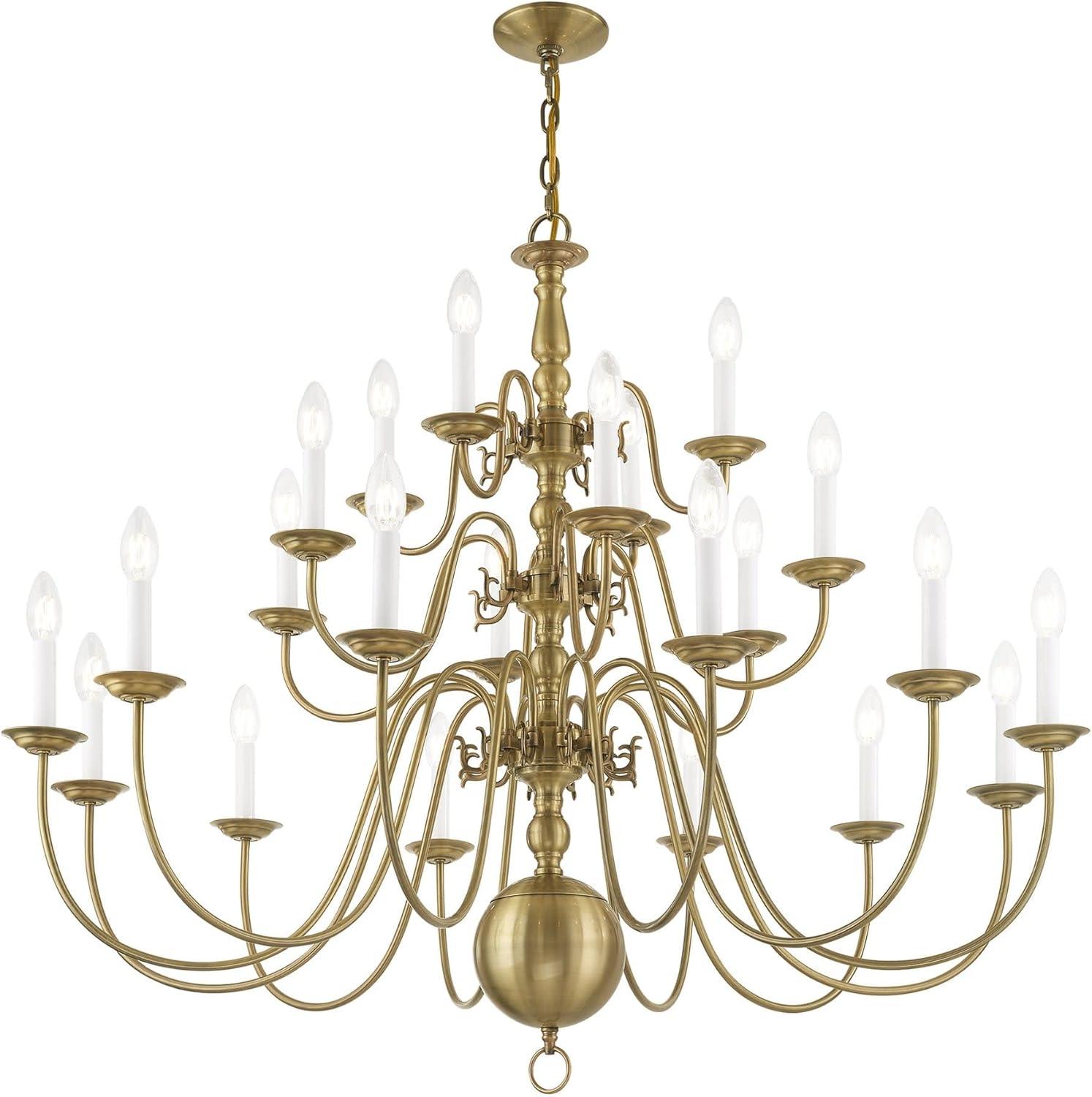 Williamsburgh Antique Brass 22-Light Traditional Chandelier