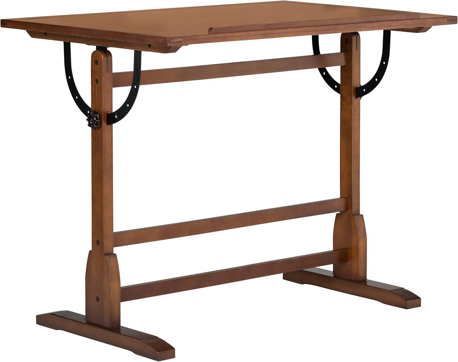 Rustic Oak Solid Wood Traditional Craft Desk