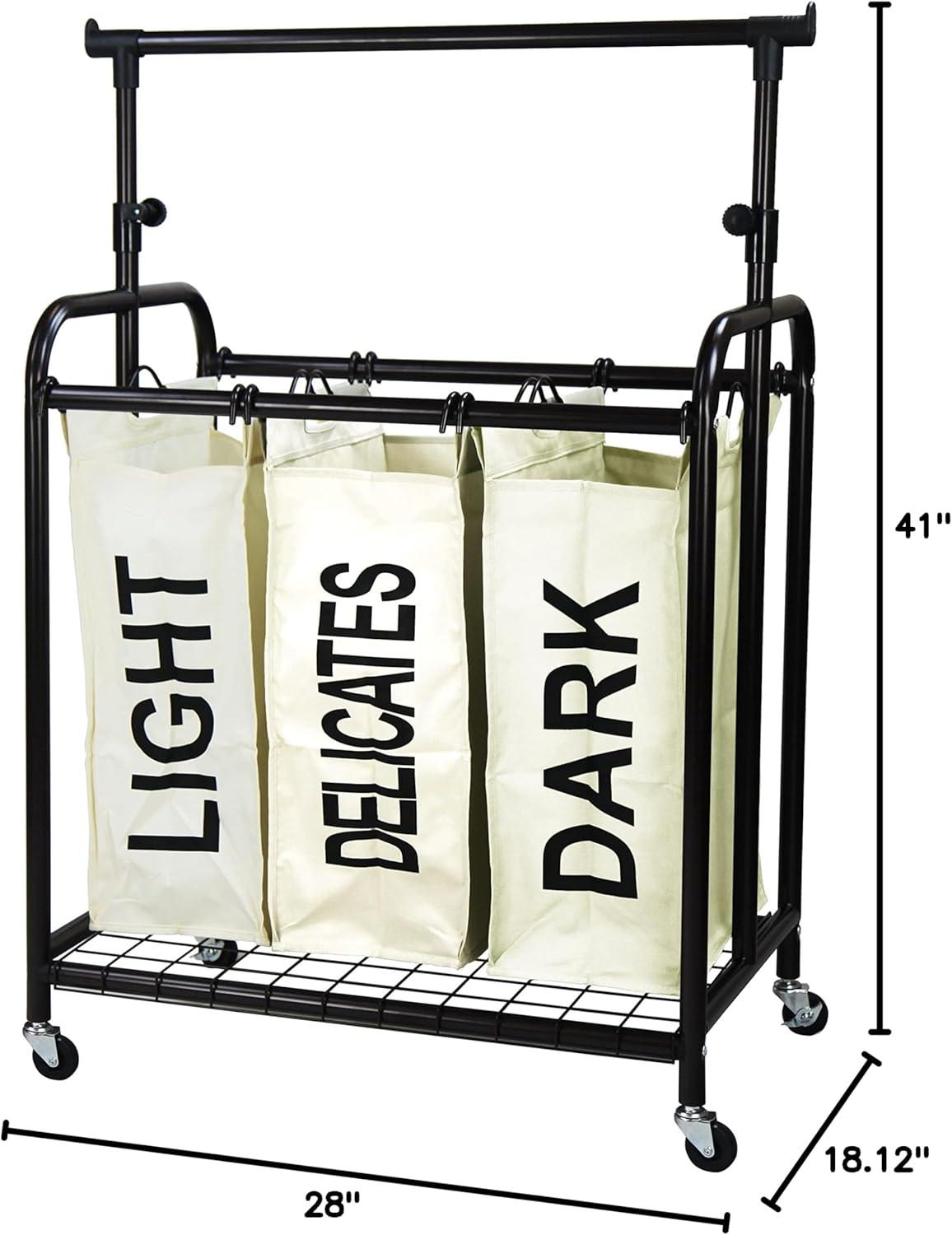 Rebrilliant Metal Rolling Laundry Sorter with Handles