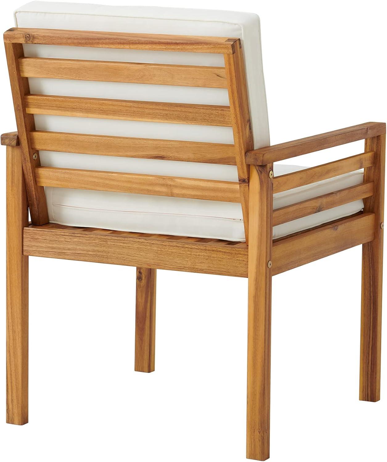 Alaterre Furniture Okemo Acacia Outdoor Dining Chair with Cushion