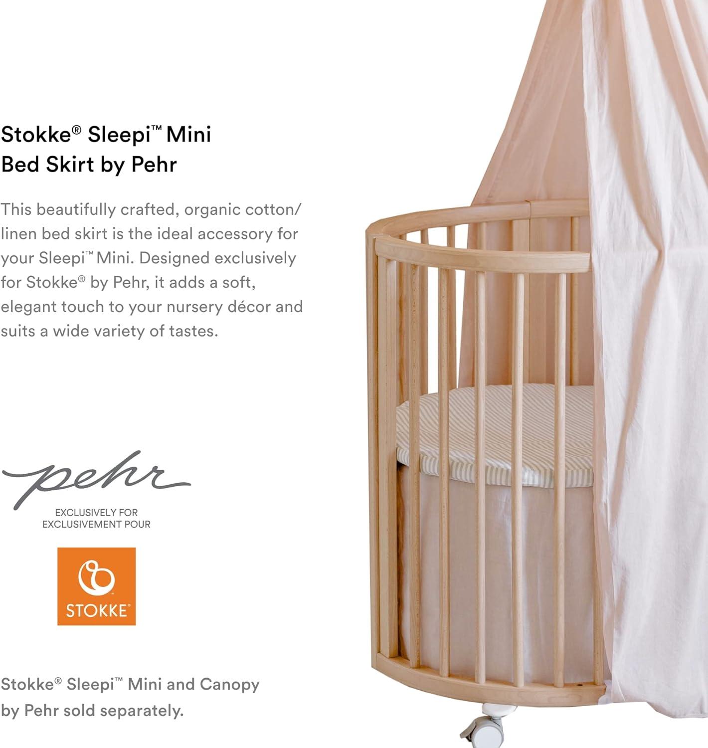 Blush Organic Cotton Linen Mini Bed Skirt