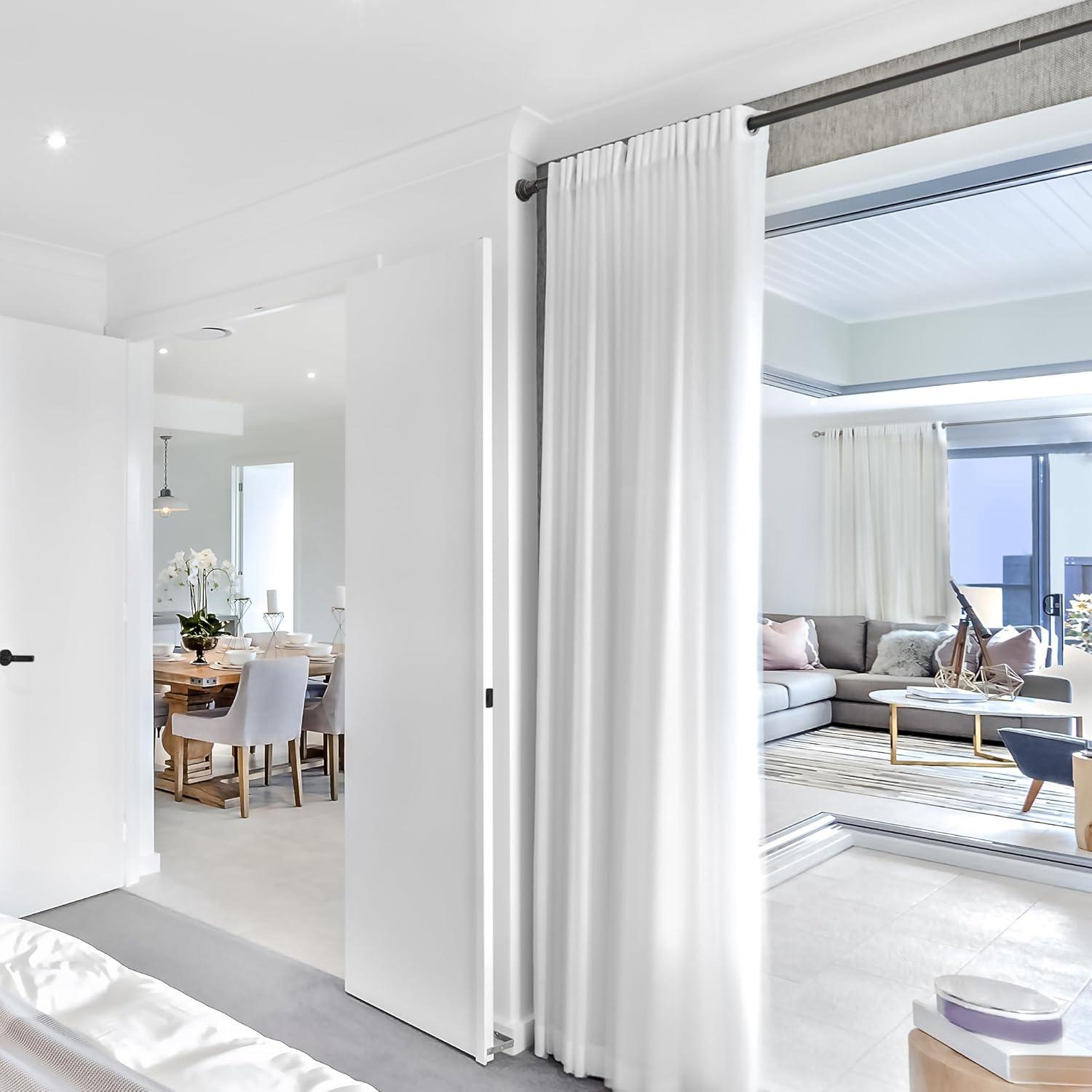 Design House Classic Adjustable Straight Tension Shower Curtain Rod for Bathroom