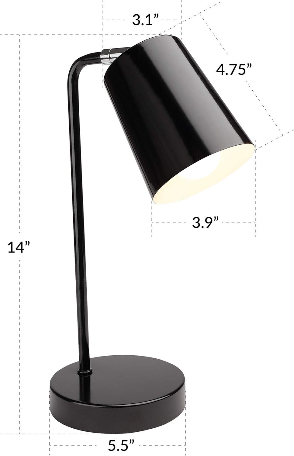 White Adjustable Metal LED Desk Lamp with Touch Switch