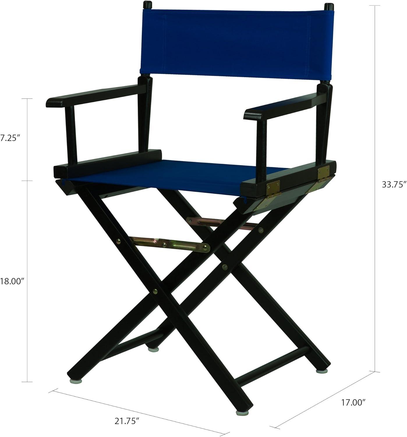 Classic Foldable Director's Chair in Royal Blue & Black