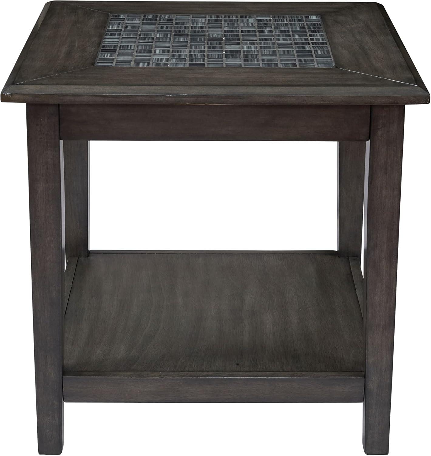 Jofran Baroque End Table with Mosaic Tile Inlay