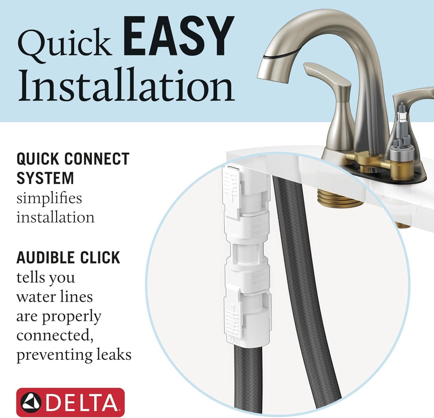 Matte Black Stainless Steel Double Handle Bathroom Faucet