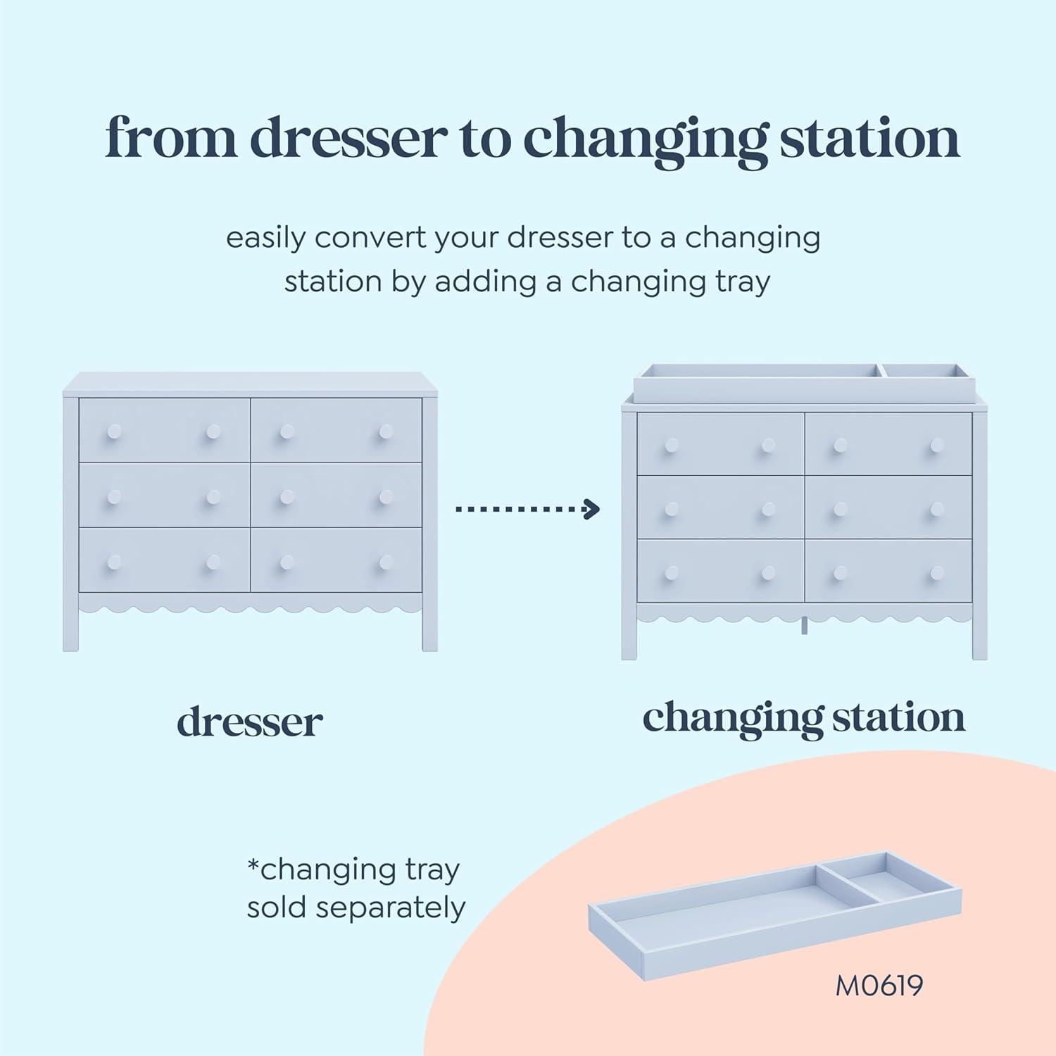daVinci Sammy Scallop 6-Drawer Dresser