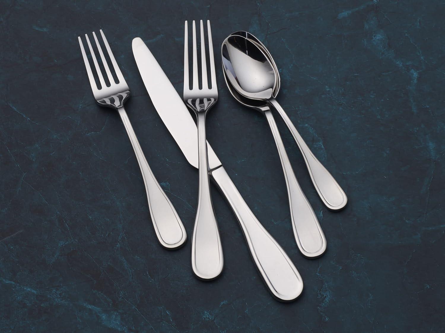 Fitz and Floyd Fitz and Floyd Everyday Bistro Classic Silverware 45piece service for eight, Gray