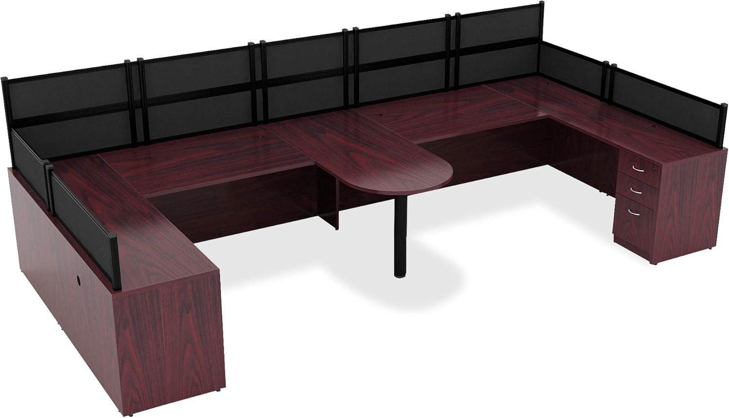 Winston Porter Sahrye Rectangle Synthetic Laminate Reception Desk