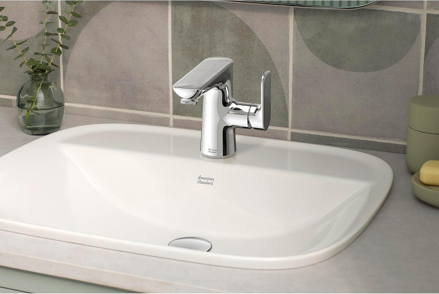 American Standard Aspirations 18'' Vitreous China Rectangular Bathroom Sink with Faucet and Overflow