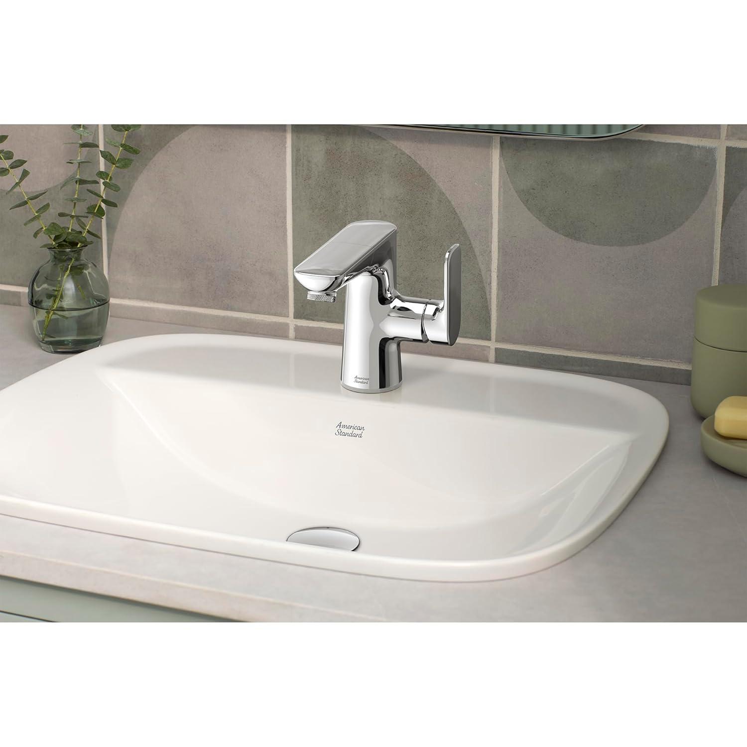 American Standard American Standard Aspirations 18'' Vitreous China Rectangular Bathroom Sink with Faucet and Overflow 1721001.020