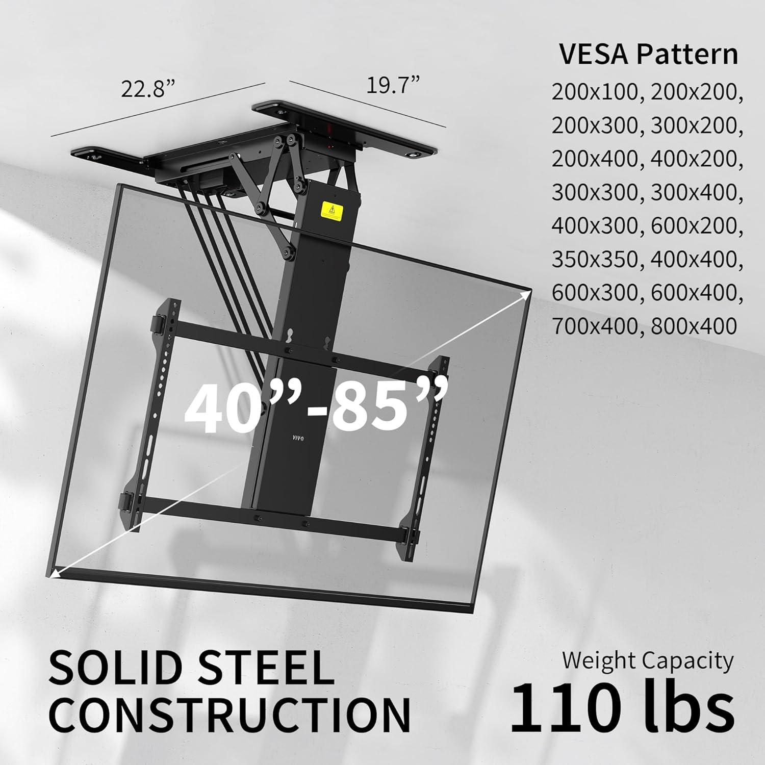 Vivo VIVO Motorized Flip Down Ceiling TV Mount for 40" to 85" Screens