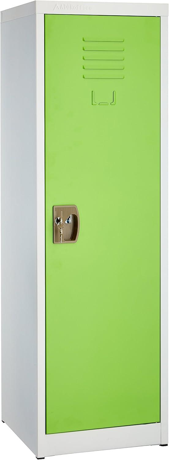 48-Inch Green and Off-White Steel Kids Storage Locker