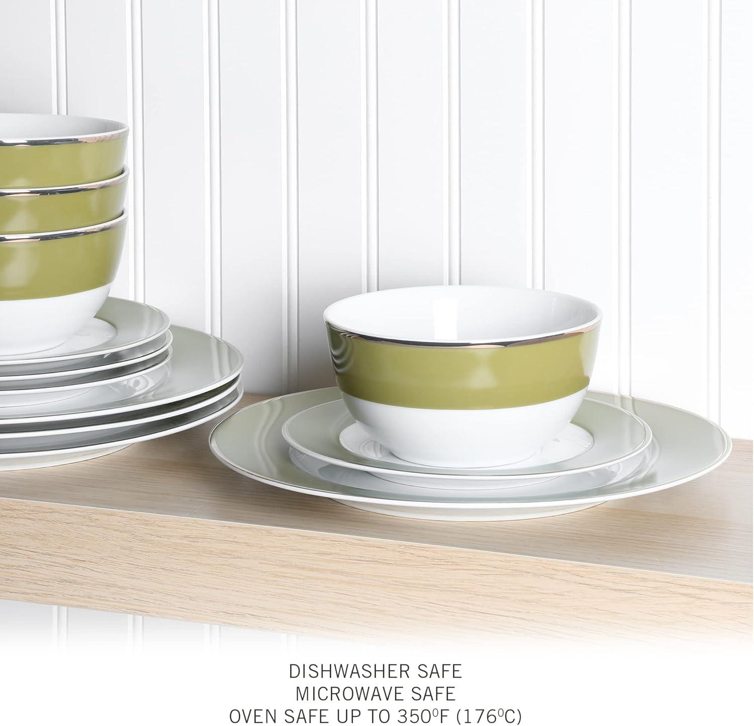 Martha Stewart Gracie Lane Ceramic Dinnerware Set - Service for 4