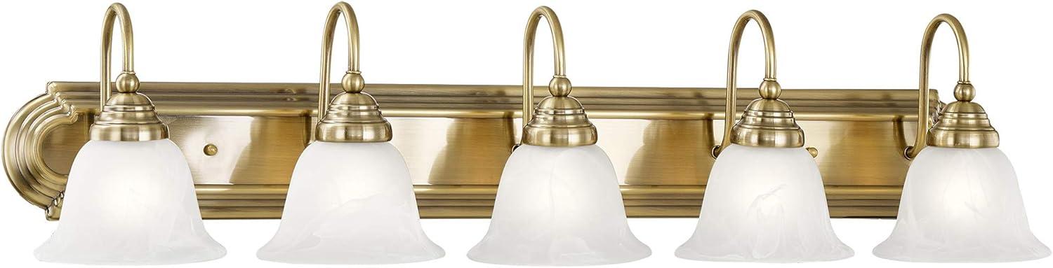 Livex Lighting Belmont 5 - Light Vanity in  Antique Brass