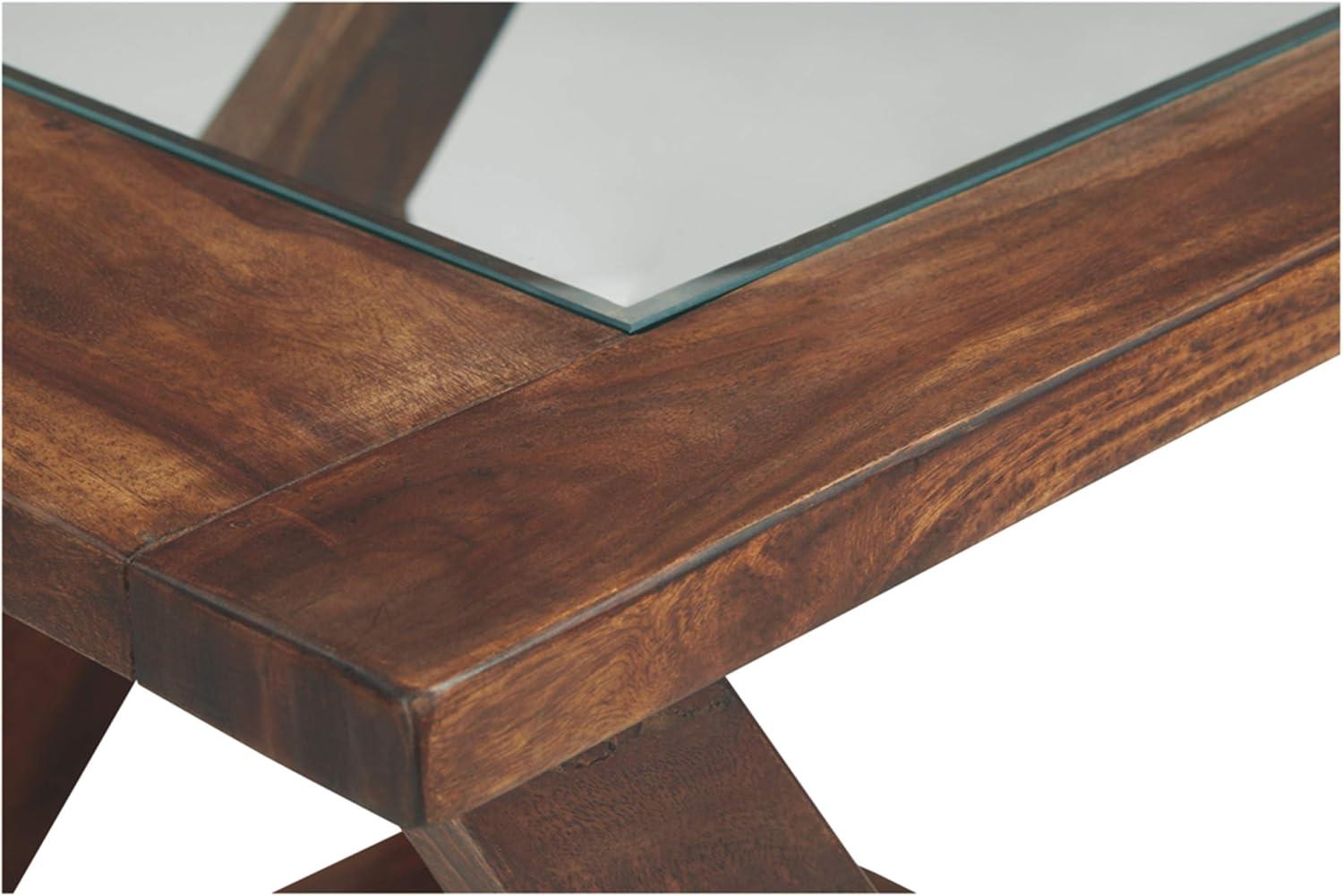 Charzine Contemporary Warm Brown Sheesham Wood End Table