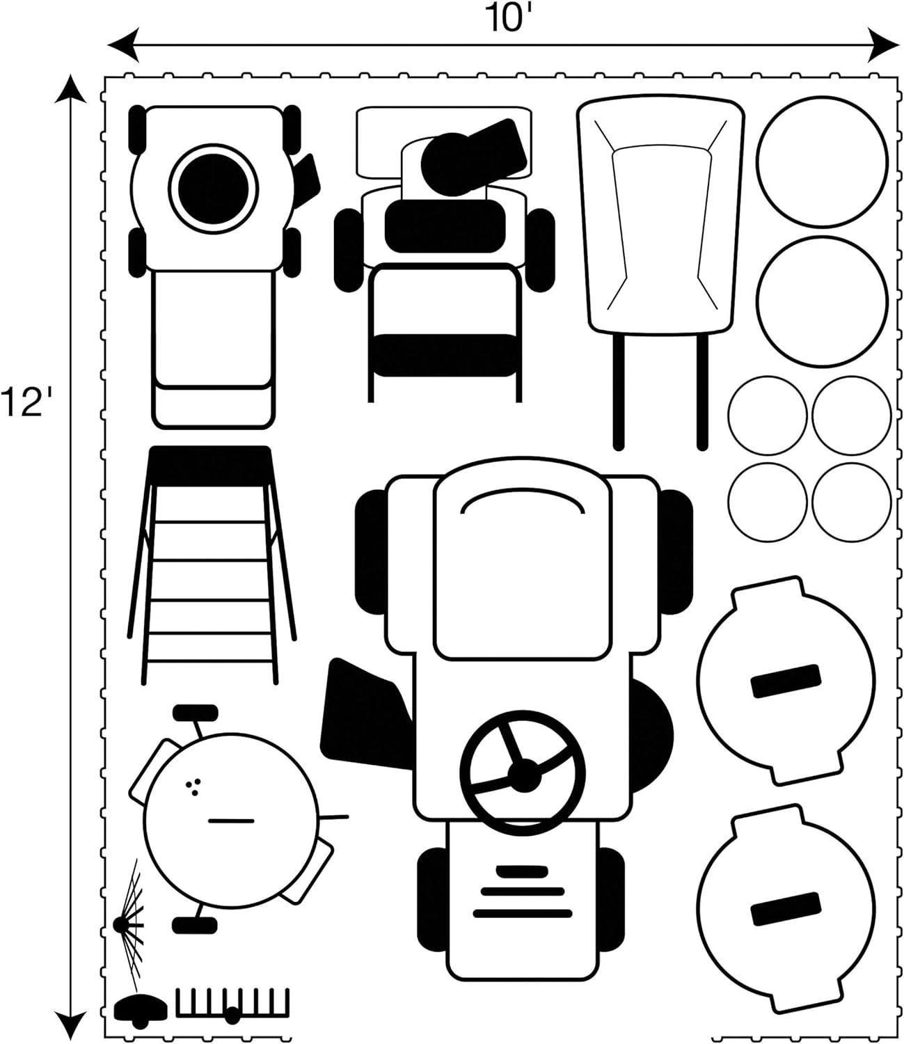 Arrow Scotts Lawn Care Storage Shed, 10x12, Green