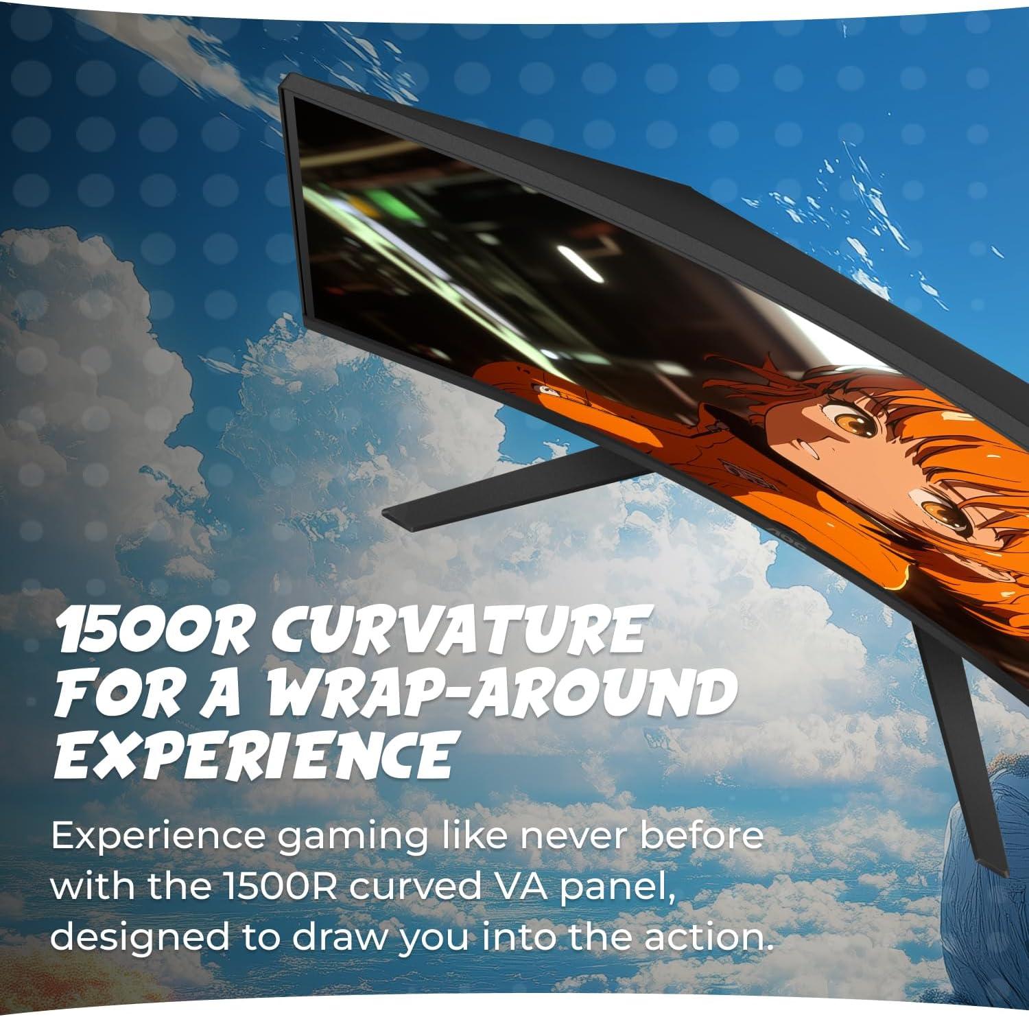 AOC 32" Curved QHD Gaming Monitor with 165Hz Refresh Rate