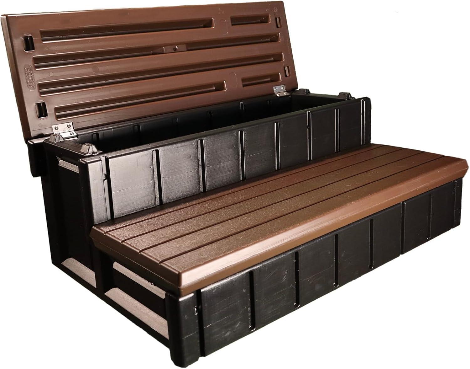 Confer Plastics 36" Storage Spa Steps Espresso