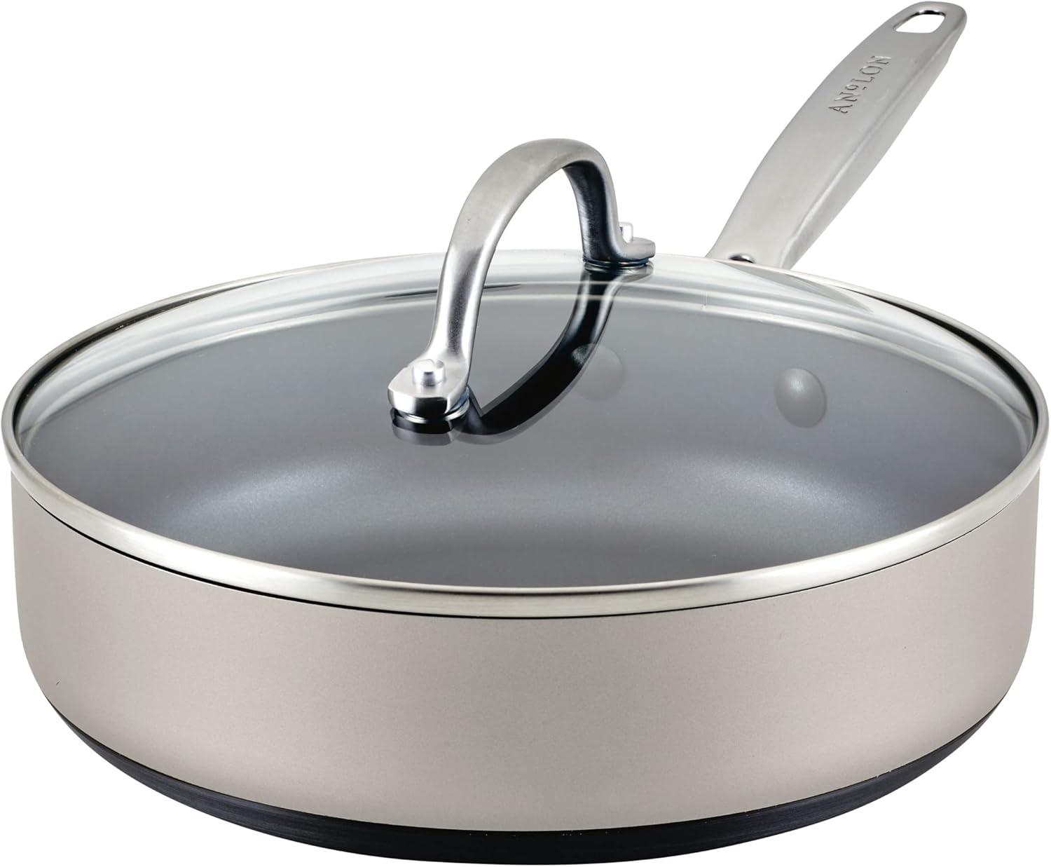 Anolon Achieve Hard Anodized Nonstick Saute Pan with Lid - 3 Quart