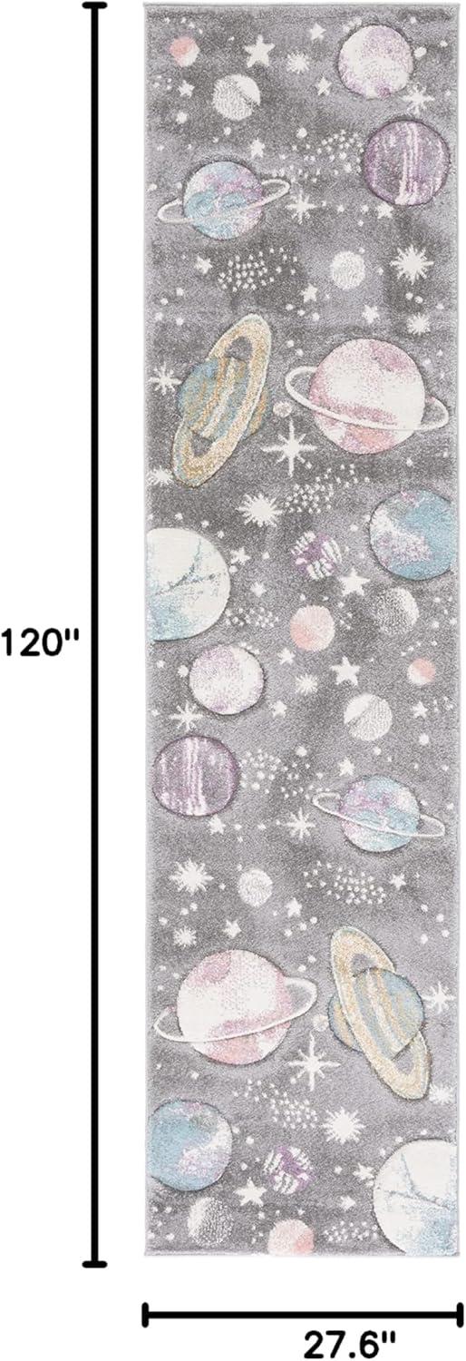 Carousel Kids  CRK103 Loomed Indoor Runner Rug - Grey/Lavender - 2'3"x10' - Safavieh