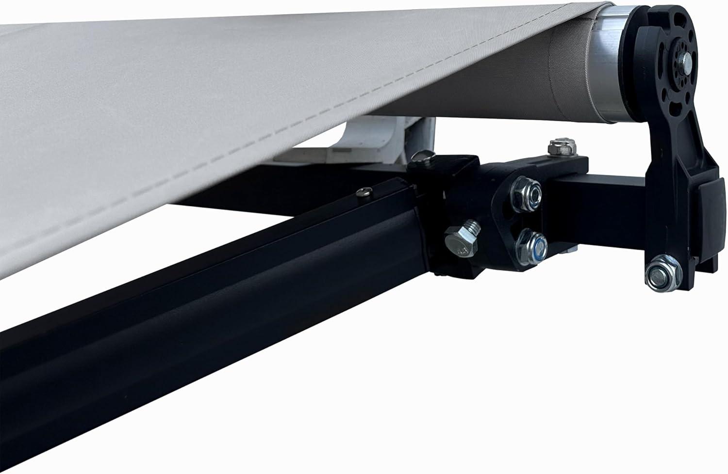 ALEKO Motorized Retractable Patio Awning- Black Frame