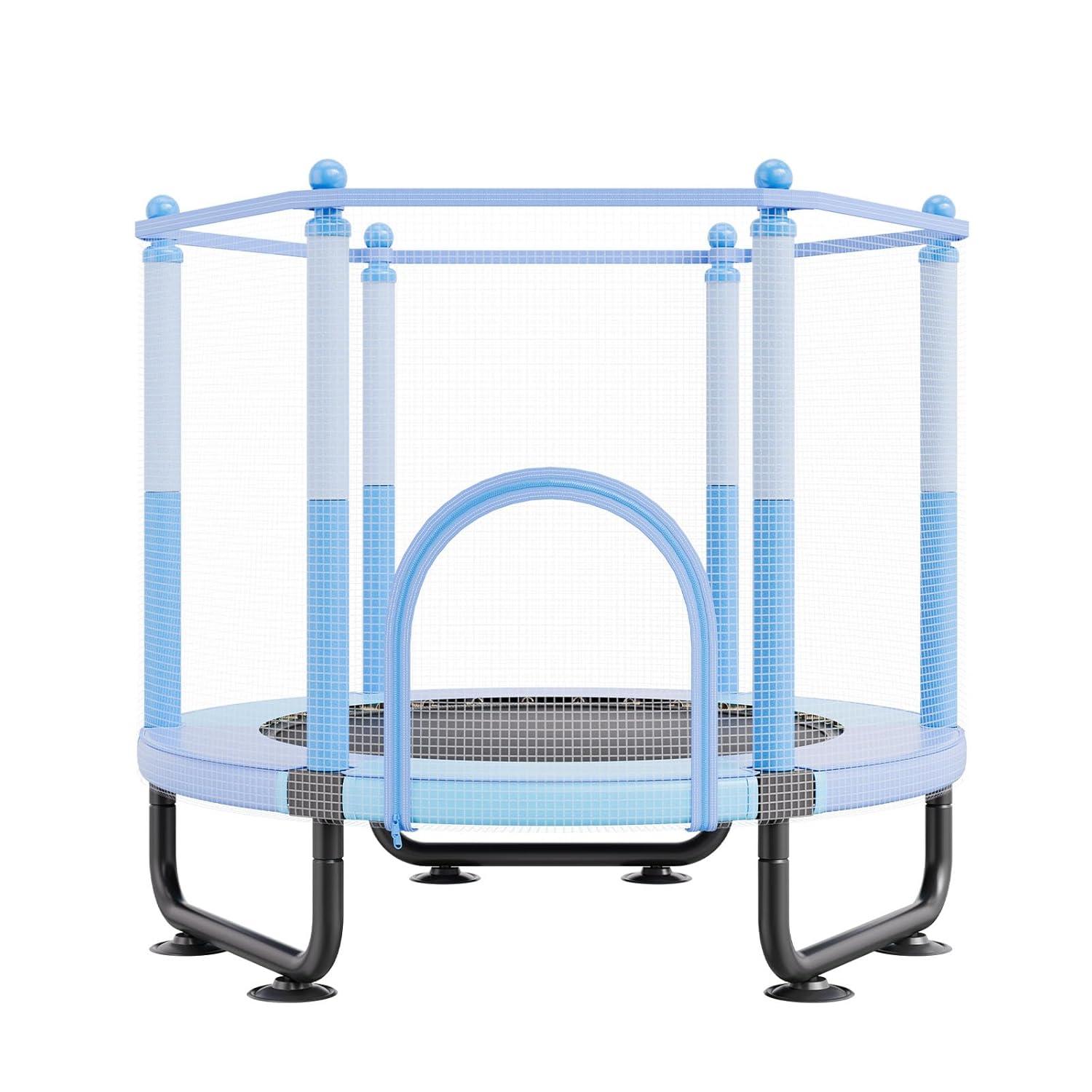 VEVOR 56" Trampoline for Kids Foldable Mini Toddler Trampoline Indoor Outdoor