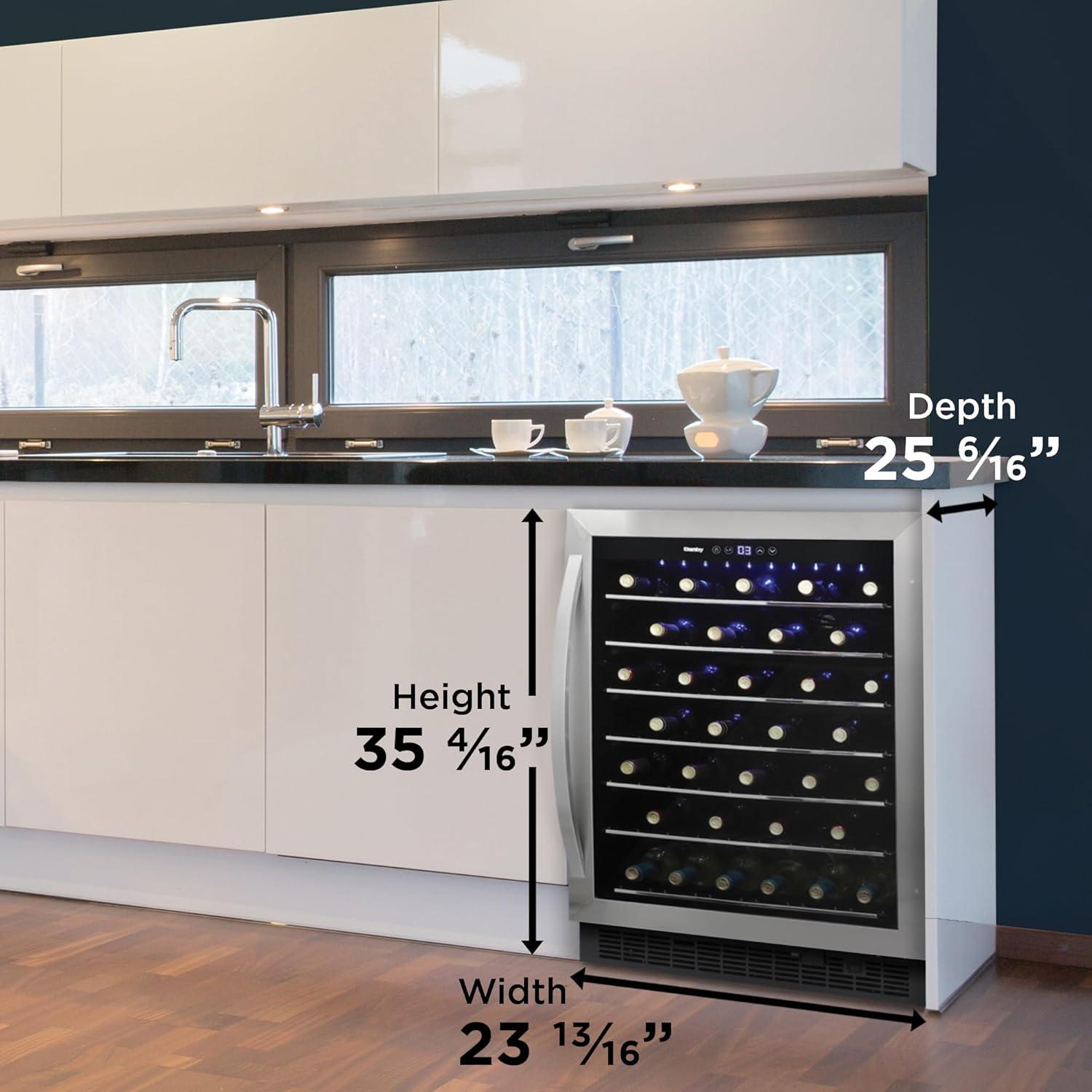 Danby Danby Single Zone 23.8'' Built-In 60 Bottle Wine Refrigerator with Reversible Door