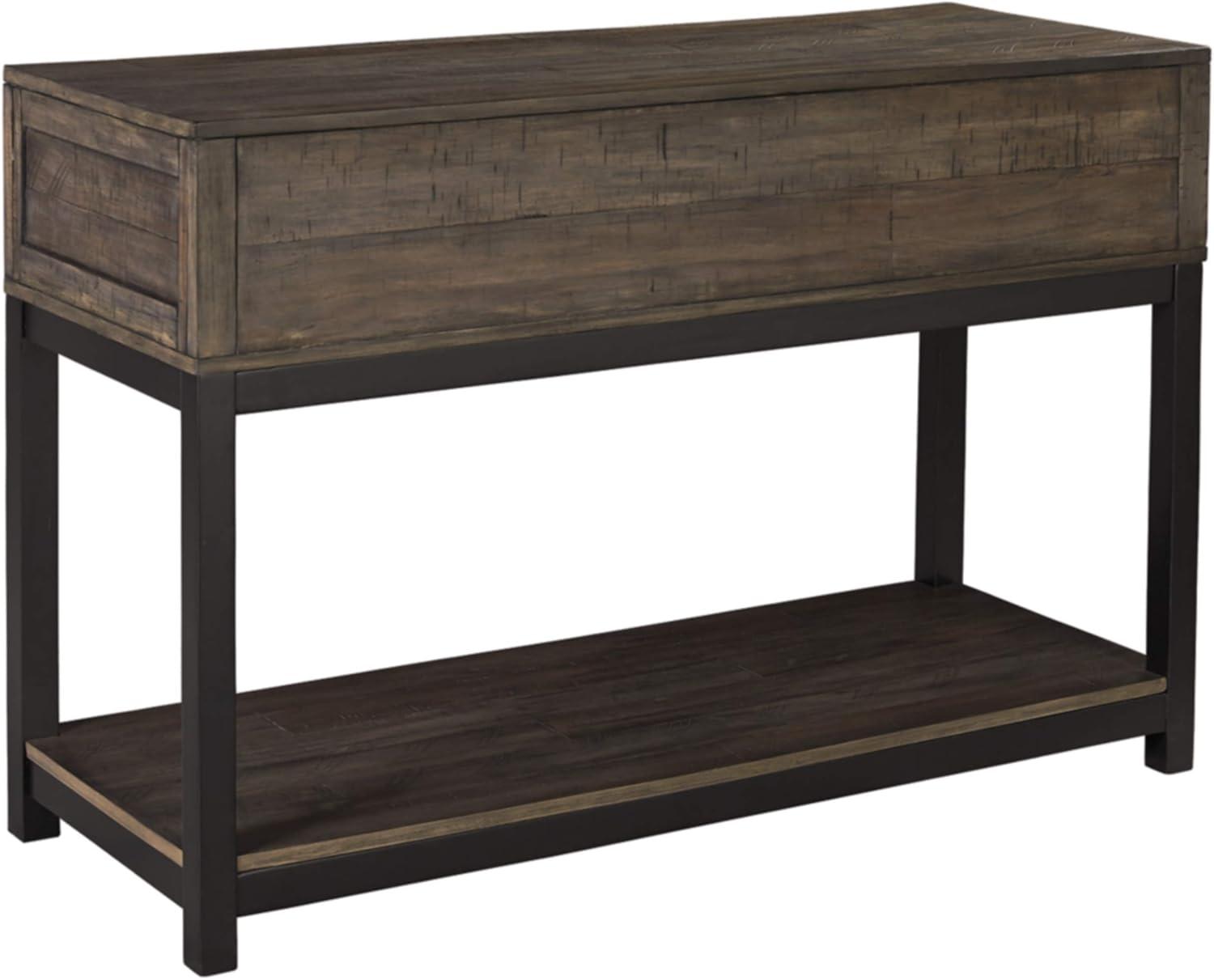 Signature Design by Ashley Johurst 2 Drawer Sofa/Console Table, Grayish Brown