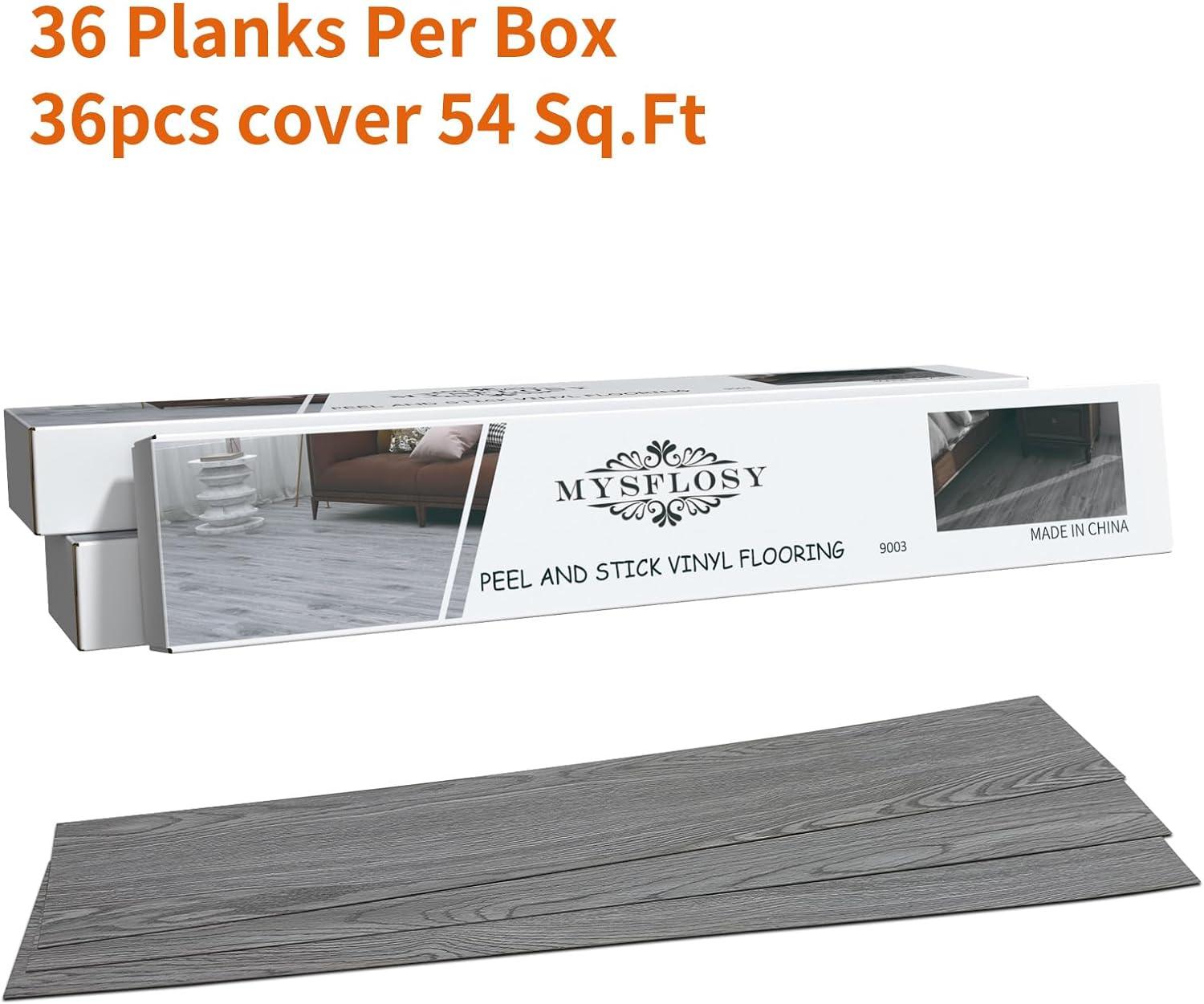 Gray Self-Adhesive Waterproof Vinyl Flooring Planks