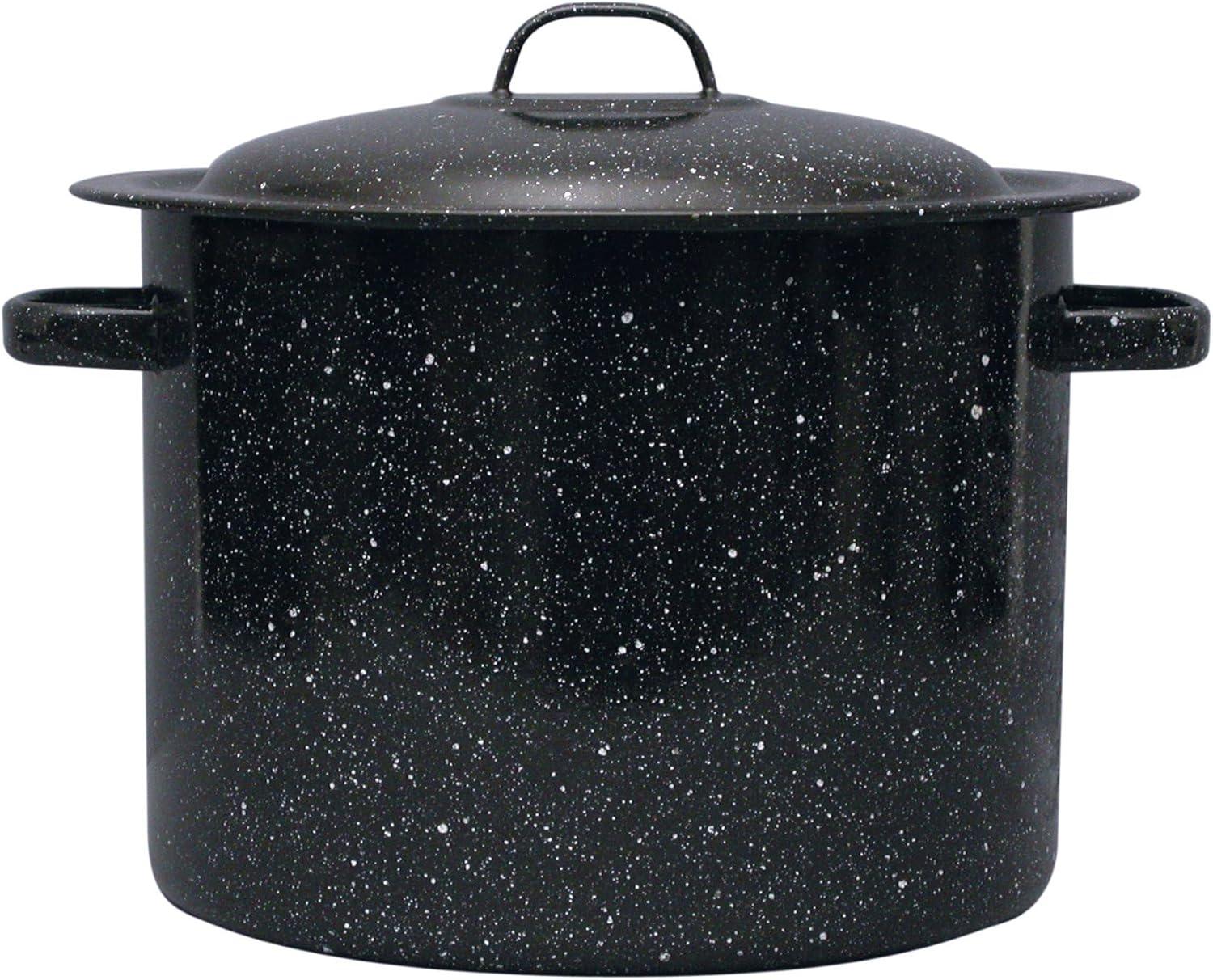 Granite Ware 12-Quart Speckled Black Nonstick Stock Pot