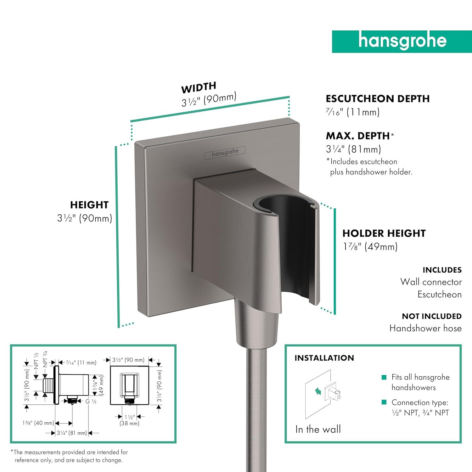 Hansgrohe hansgrohe FixFit E Wall Outlet with Handshower Holder 26889341
