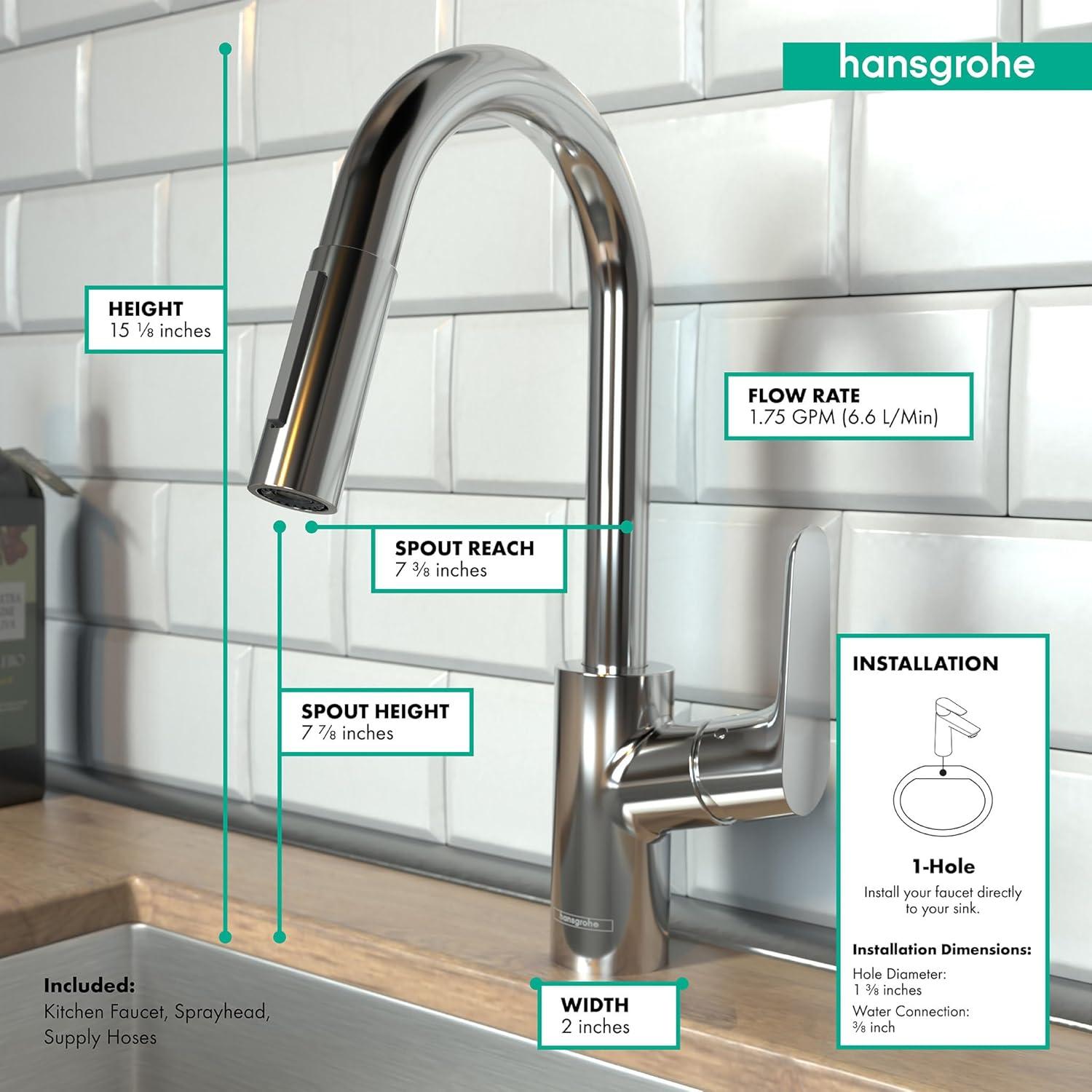 Focus Pull Down Single Handle Kitchen Faucet