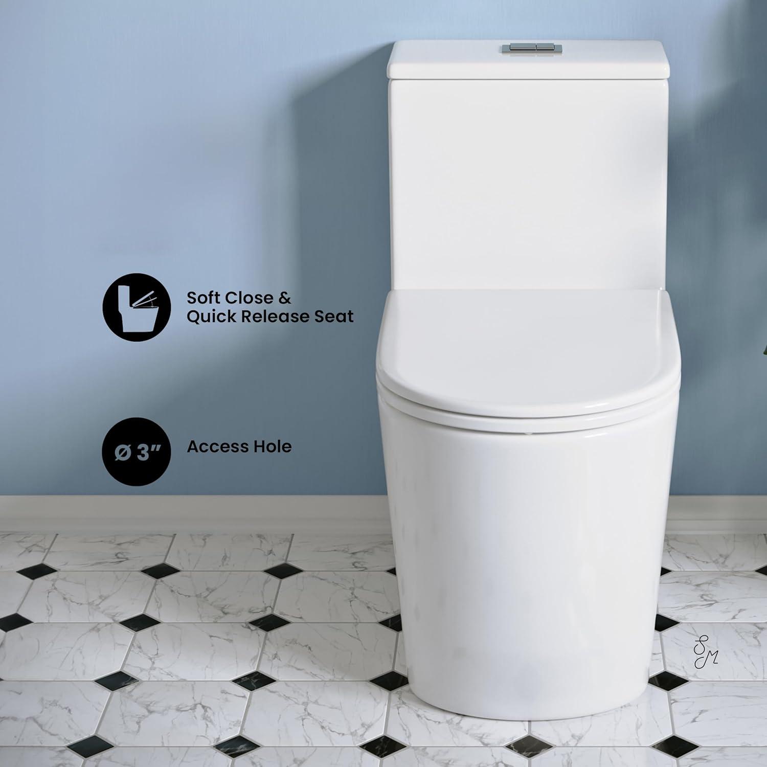 Liberte One-Piece Elongated Toilet Dual-Flush 1.1/1.6 gpf