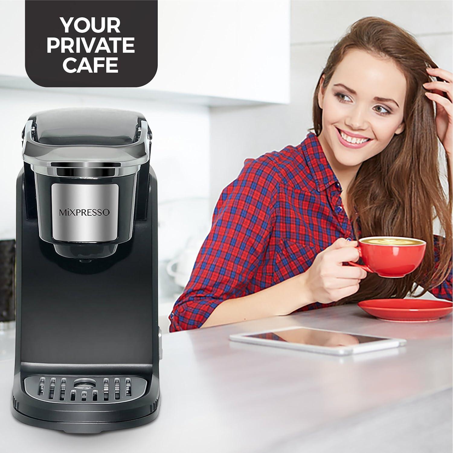 Programmable Black Single Serve Pod Coffee Maker