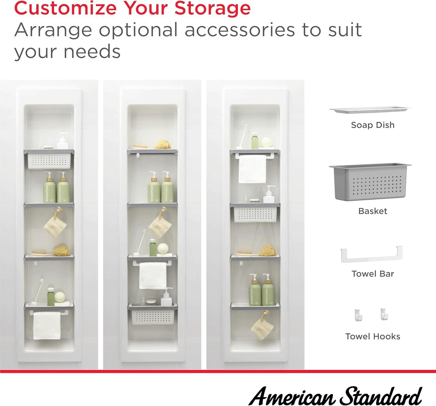 American Standard Aspirations Wall Mounted Required Shower Basket