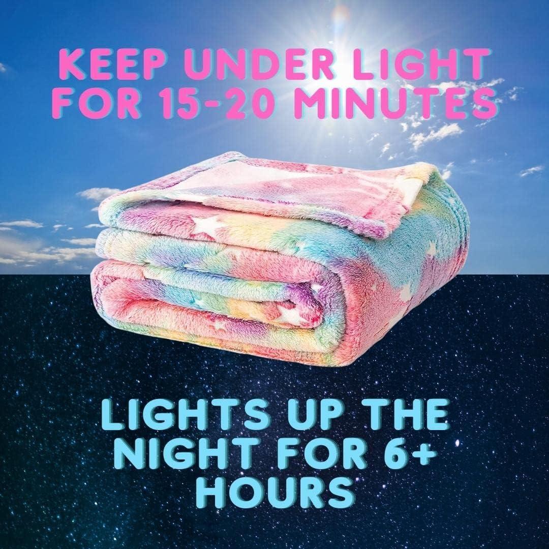 The Lakeside Collection Glow-in-the Dark Blankets - Unicorn