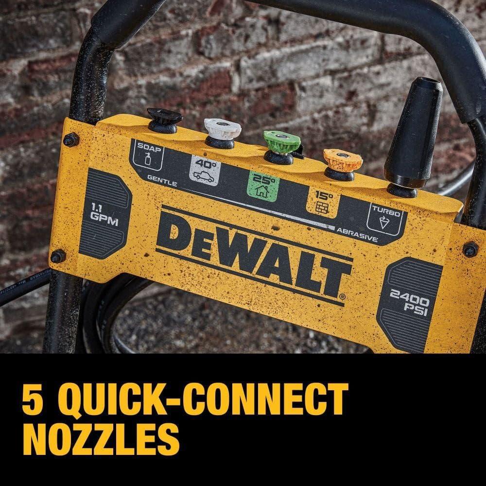 DEWALT AC Pressure Washer 2400 PSI at 120V Electric Cold, Quick Connect Tips