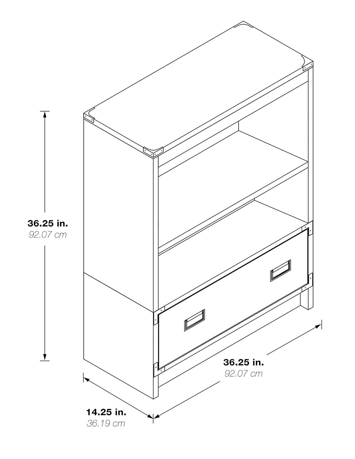 Wellington 36" Bookcase in Lapis Blue Engineered Wood