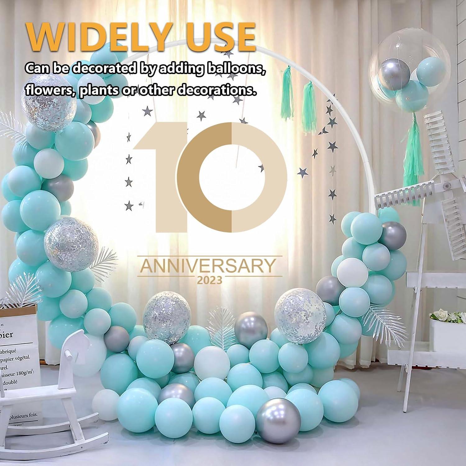 7.2ft Round Backdrop Stand - Versatile Balloon Arch for Weddings, Birthdays, and More - Easy DIY Assembly Sturdy & Stable Steel Alloy Elevate Your Event Decorations|7.2ft round backdrop stand - Versat